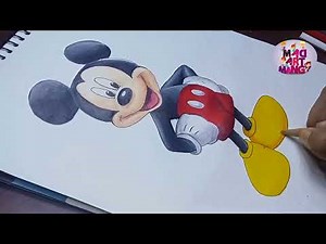 How to draw||MICKEY MOUSE|| step by step tutorial outline#drawingtutorial #mickeymouse