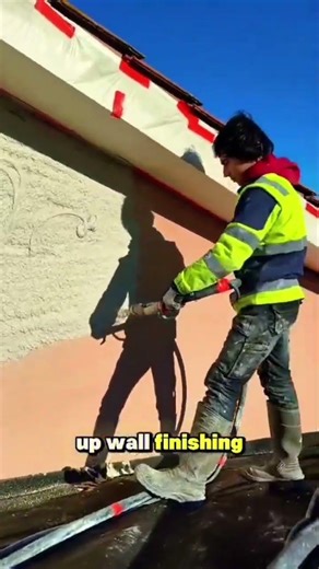 Wall Plastering Using Spray Machine | Modern Construction Method.