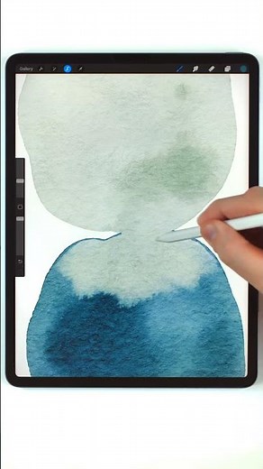 watercolor bloom effect in procreate, procreate tutorial for beginners. watercolor back￼run effect ￼