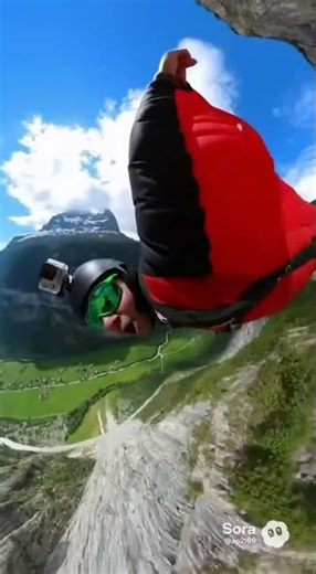 First time squirrel suit diving #epic #clips #mountains #divine #squidgame #squirrel