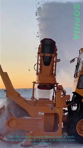 Snow Blower in Action: Clearing Snow From Icy Terrain