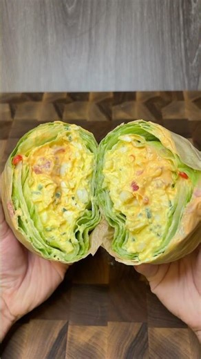 Egg salad pimento cheese lettuce wrap 🥬
