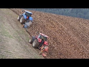 Extreme hill PLOWING 2020 New Holland T7.290 & Case Puma 210