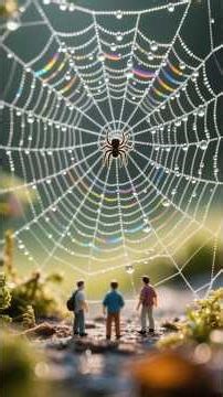 🕷️ Spider’s Sky Bridge | A Tiny Clay Adventure in the Clouds #Spiders #skybridge #clayart #miniworld