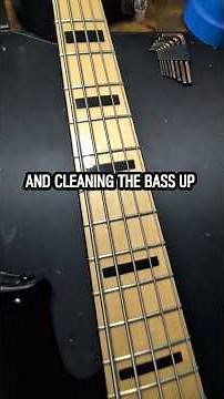 A complete restring and setup on Malachi's five-string bass!