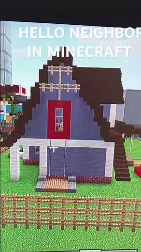 hello neighbor house in Minecraft #minecraft