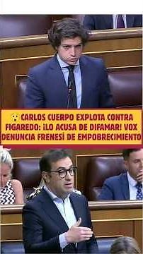 😲Carlos Cuerpo EXPLOTA contra Figaredo: LO ACUSA de DIFAMAR VOX denuncia FRENESÍ de EMPOBRECIMIENTO