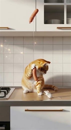 This Cat Isn’t Hunting… it’s guarding the bait! #cat #funny #viralshorts #meme #trapcat #cutemoment