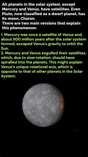 Why Mercury and Venus Have NO Moons