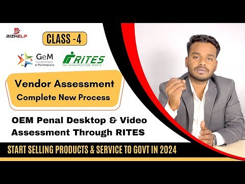 New Process Gem Vendor Assessment 2024 | Without Video OEM with RITES | Class 4 GeM Training 2024