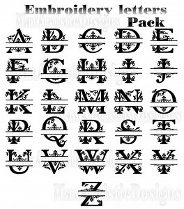 25   Dxf Vectors Split Monogram Letters for CNC Plasma Laser Cut Formats - Download - Etsy