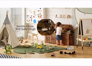 DINZI LVJ Storage Chest, 39.4”Wooden Toy Box with 2 Safety Hinges, Retro Entryway Shoe Storage Bench with Flip-Top, Sturdy Large Storage Trunk for Living Room, Bedroom, Easy Assembly, Espresso