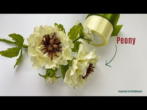 Create super nice Peony with Satin Ribbon | DIY Ribbon flower