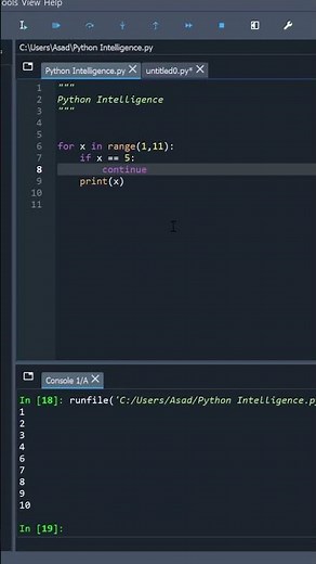 #Python Break vs Continue Simple Example.
