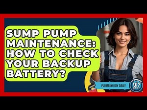 Sump Pump Maintenance: How To Check Your Backup Battery? - Plumbing DIY Daily