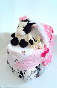 Baby Girl Nappy Cake Pram - Etsy UK