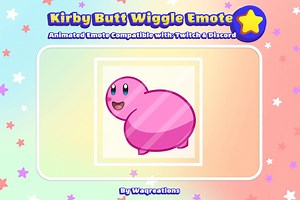 Animated Kirby Butt Wiggle Emote for Twitch and Discord - Etsy