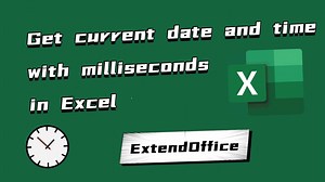 As you may learned in other tutorials, you might know that you can press Ctrl ; (semicolon) to get the current date, and press Ctrl Shift ; (semicolon) to get the current time in Excel. However, the date and time have to be in two cells, and the time you get with the method only contains hours and minutes, which means that the seconds will always be zero. In this tutorial, we will talk about how to have the date and time in one cell, and display milliseconds in the date and time as well. Please 