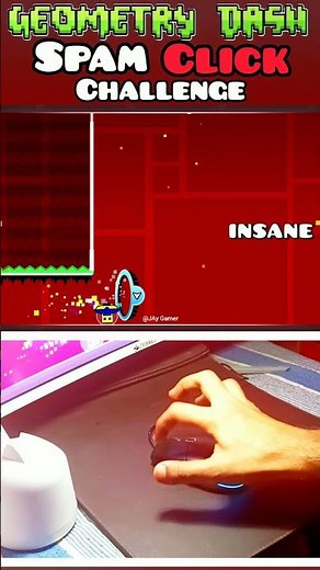 Trainng Challenge vs Spam Click Challenge In Geometry Dash #gdmeme #geometrydashshort #gd2.2