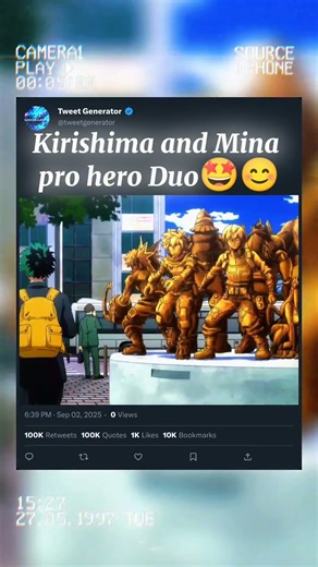 kirishima and mina pro hero Duo🤩😊|my hero academia final season 8 #shorts #mha #anime #edit