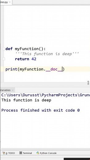 Docstrings in Python #Shorts