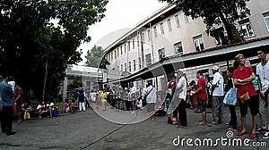 Patient Patients Long Queue at Hospital Yard Stock Footage - Video of poor, government: 108865570