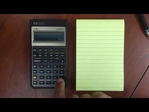 HP 17BII Store and Recall Registers