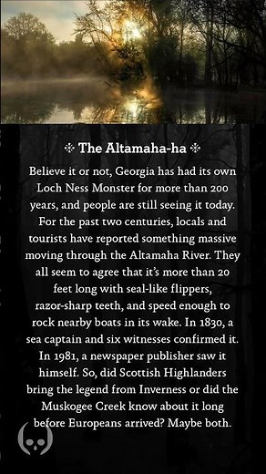 The Altamaha-Ha | Georgia's Own Loch Ness Monster Sea Serpent Living in Darien's Altamaha River
