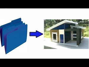Miniature house using colored folder/ how to make a mini house/ DIY miniature house/ ofw house plan