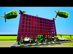 LEGO HEADQUARTER BUILDING DEMOLISHED BY NUCLEAR BOMBS! - Brick Rigs Workshop Creations Gameplay