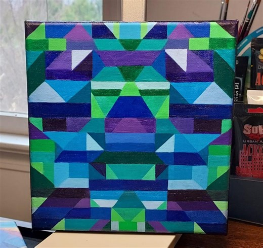 Atrium - Original Abstract Geometric Acrylic - Etsy