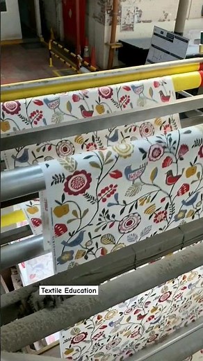 Rotary printing machine! Textile printing machine working process #textile #textileeducation