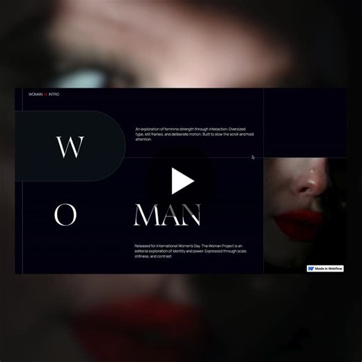 #internationalwomensday #womeninwebflow #webflowdesign #guiltyasfoxx #madeinwebflow | Samia Bukhari