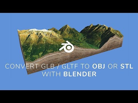 Export a 3D map GLB / glTF to OBJ with Blender v2.80 - 3D-Mapper.com