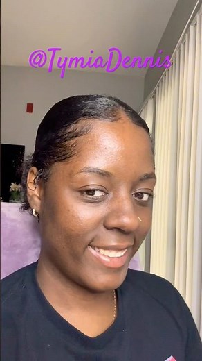 Slick back ponytail on natural hair #mymorningroutine #styleoftheday #curlyhair #naturalhair