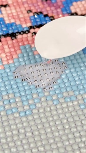 Blue Diamond Painting ASMR 🩵Satisfying Diamond Painting ASMR 💎#shorts #asmr #art #daimondpainting