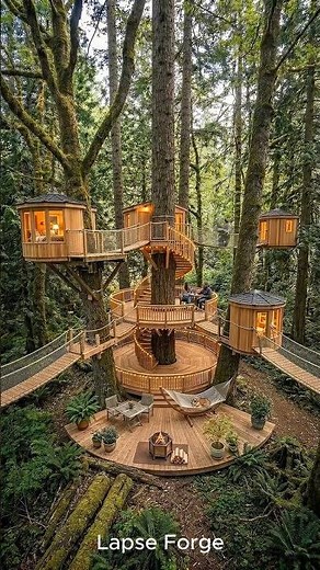 Building an EPIC Luxury Treehouse Village in the Forest Full Restoration #timelapse #treehouse