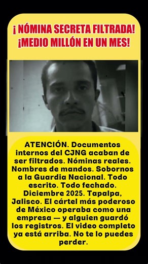 FILTRARON LA NÓMINA SECRETA DEL CÁRTEL MÁS PODEROSO DE MÉXICO