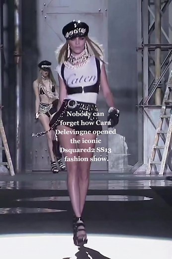 Cara Delevingne's Iconic Opening for Dsquared2 SS13 Fashion Show