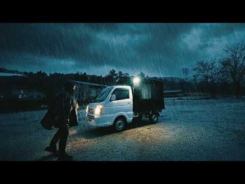 Heavy Rain Car Camping ASMR - Cozy Solo Camping in Japan