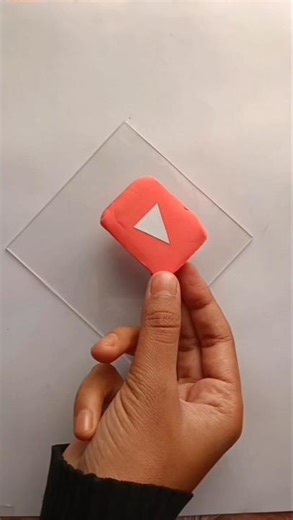How to make YouTube play button with clay ▶️ #viralshort #artscraft #clayart #shorts #shortsfeed