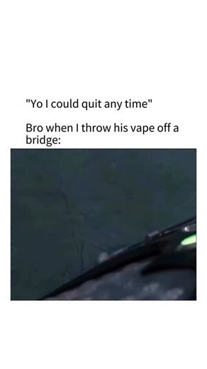 Memesfyp on Instagram: "This video is a meme centered around the theme of nicotine addiction, using a dramatic scene from the movie Spider-Man 3. The clip features text at the top that reads, “’Yo I could quit any time’ Bro when I throw his vape off a bridge,” setting up a comedic contrast between a person’s claim of control and their extreme reaction to losing the device. In the footage, Eddie Brock (Venom) screams in despair as Peter Parker tosses a pumpkin bomb—representing the “vape”—into a