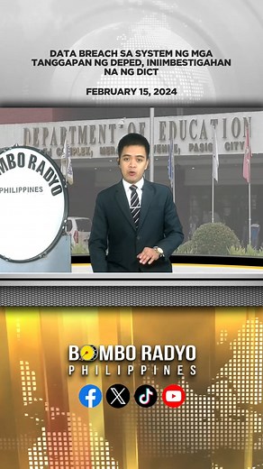 Umano'y data breach sa system ng mga tanggapan ng DEPED, iniimbestigahan na ng DICT #bomboradyonews #DepEd #DICT | BOMBO RADYO PHILIPPINES