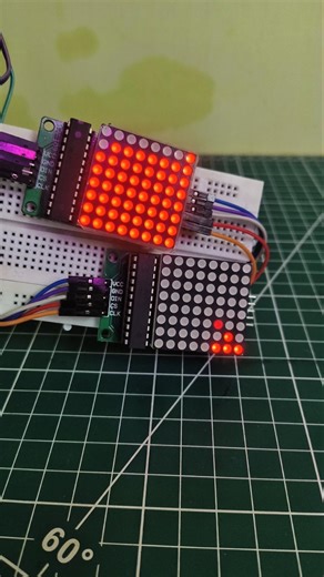 Arduino Sand Clock That Works With Gravity ⏳🤯 GSN CREATIONS dot matrix #youtube #shorts #arduino