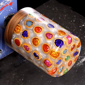 Woodturning walnut shells into a night lamp | Crafty Panda