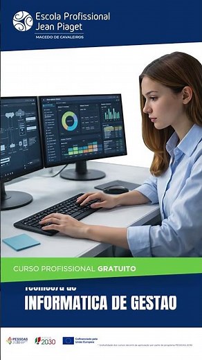Técnico/a de Informática de Gestão #cursoprofissional #cursosgratis #macedo #informatica #gestão