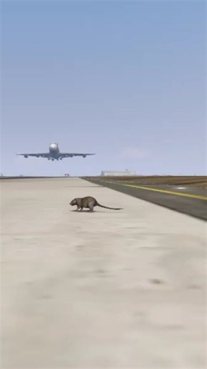 Rat Dashes Across the Runway Just as Aircraft Takes Off! 🐀✈️ | GTA 5