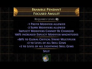 How to craft Focused Amulets with +2/+2 & ANY suffix
