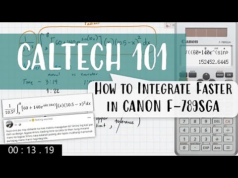 CALTECH 101 - How to Integrate Faster in CANON F-789SGA