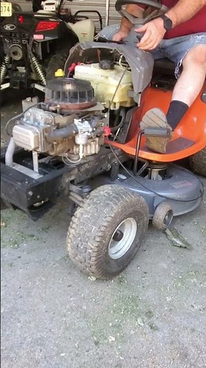Riding mower backfires, how does it even RUN? PART 2 #mower
